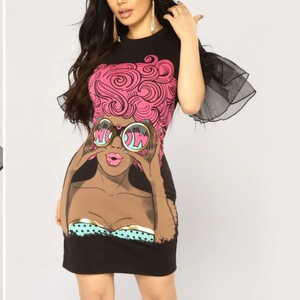 Fashion Nova Wow You Go‎ Girl Graphic Tunic